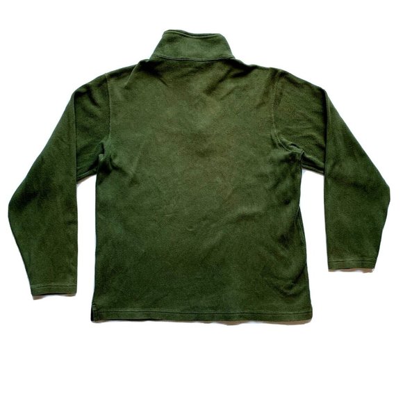 Eddie Bauer Sweater Mens Small Green 1/4 Zip Mock Pullover Long Sleeve Outdoor - Picture 2 of 12